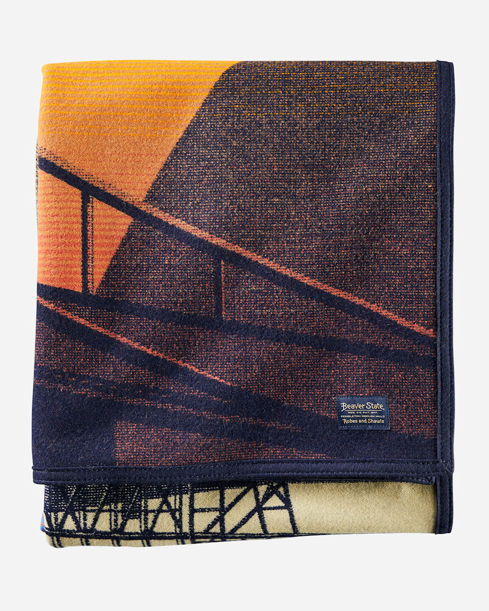 ALTERNATE VIEW OF BRIDGE CITY BLANKET IN COPPER MULTI image number 3