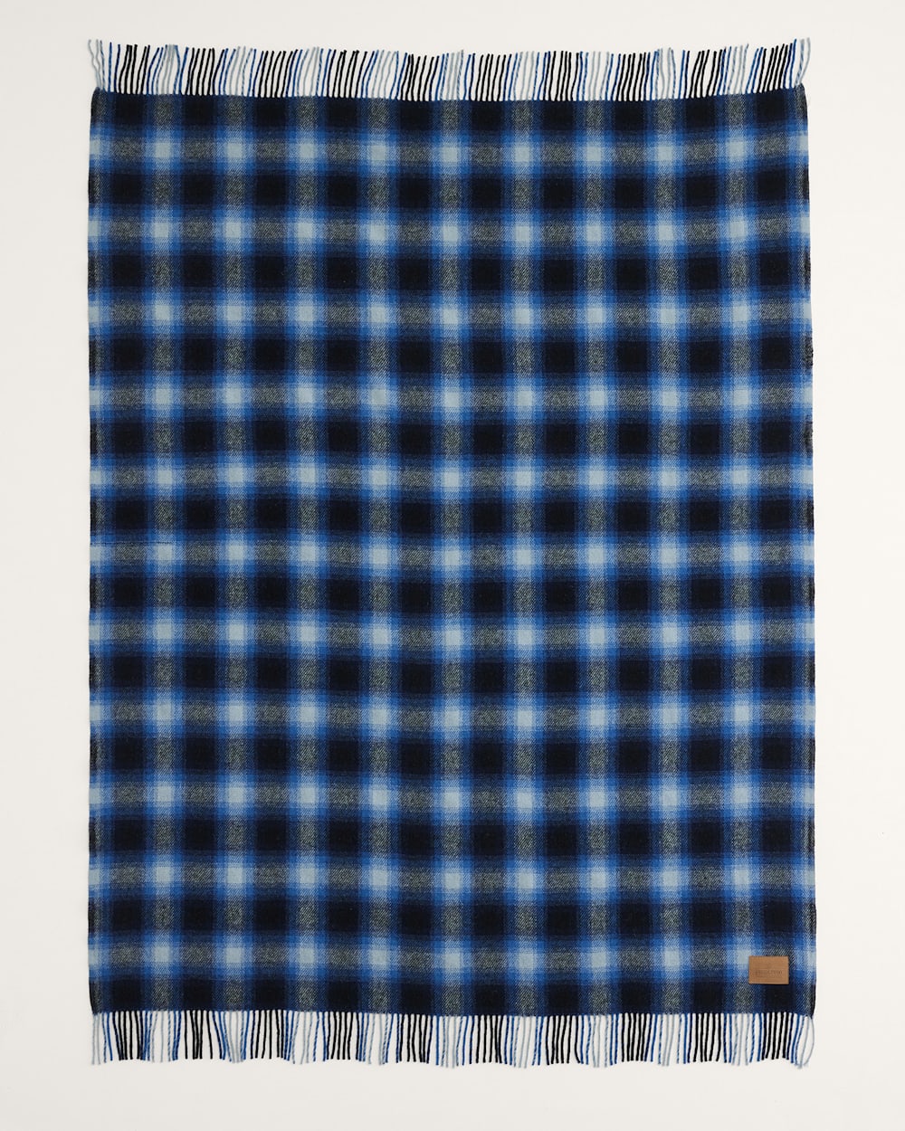 ALTERNATE VIEW OF MOTOR ROBE THROW WITH LEATHER CARRIER IN MIDNIGHT OMBRE image number 2