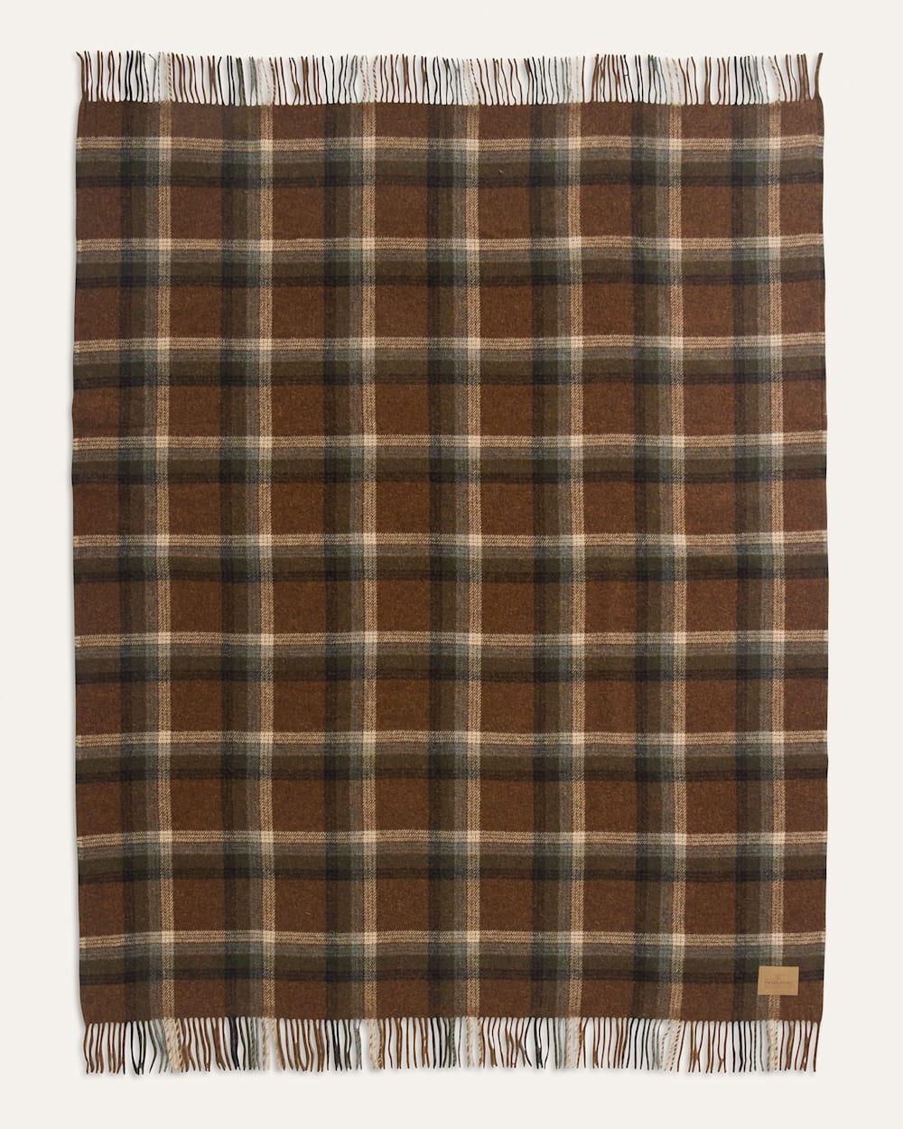 ALTERNATE VIEW OF MOTOR ROBE THROW WITH LEATHER CARRIER IN REDWOOD image number 2