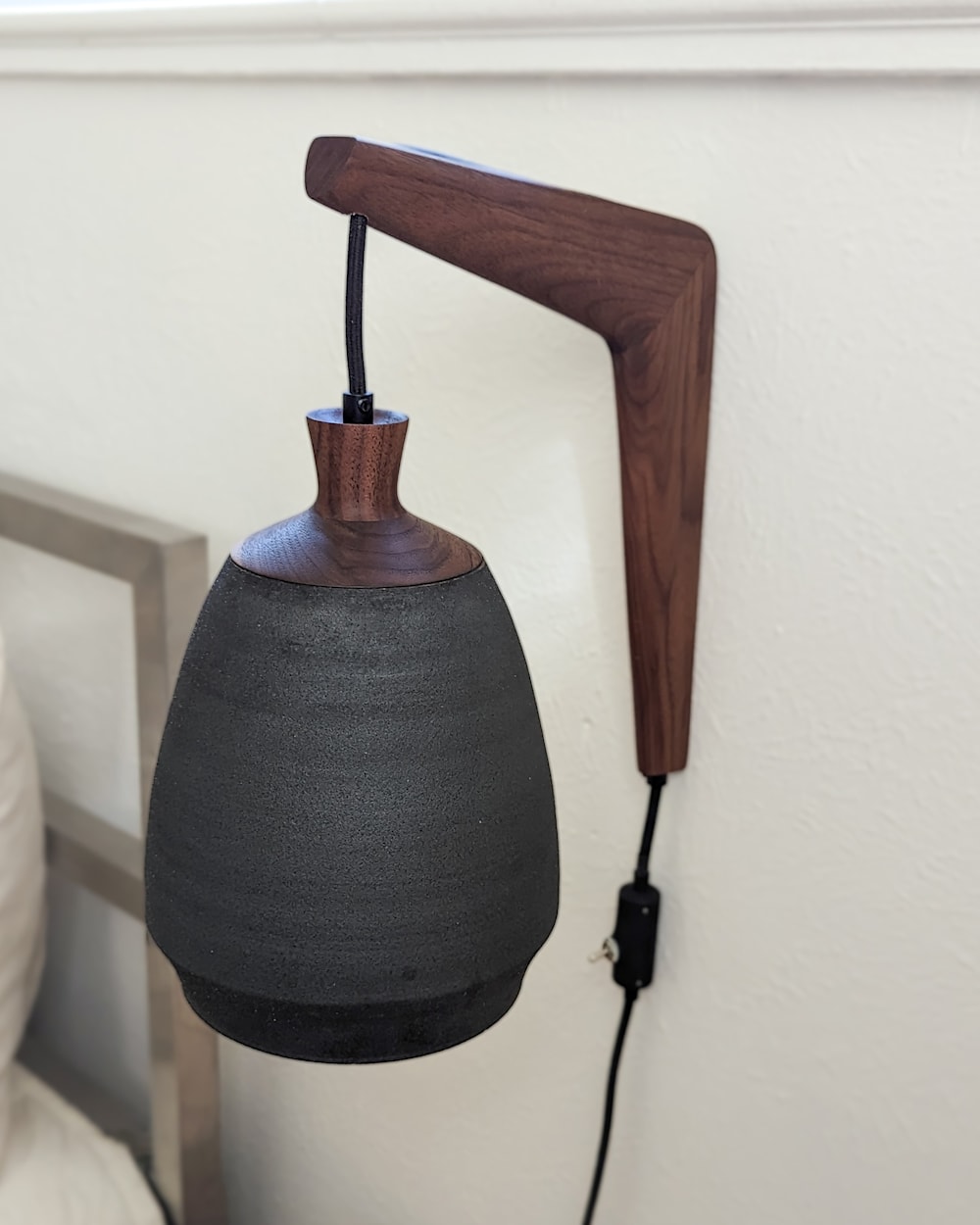PARK SLOPE CERAMIC PLUG-IN SCONCE IN MATTE BLACK image number 1
