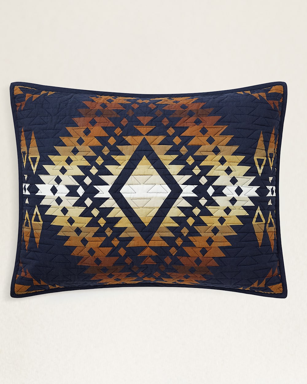 ALTERNATE VIEW OF MISSION TRAILS PRINTED COVERLET SET IN NAVY MULTI image number 2
