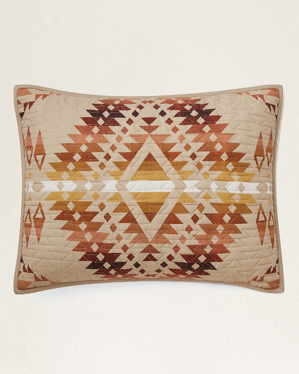 ALTERNATE VIEW OF MISSION TRAILS PRINTED COVERLET SET IN TAN MULTI image number 5