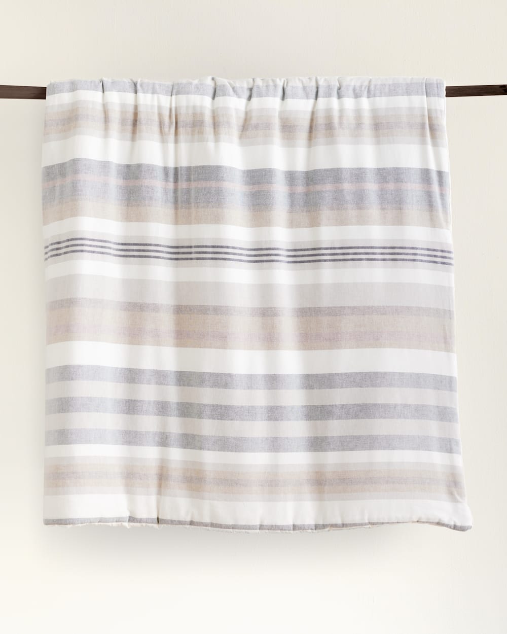 ALTERNATE VIEW OF CASCADE STRIPE COMFORTER SET IN TAN image number 3