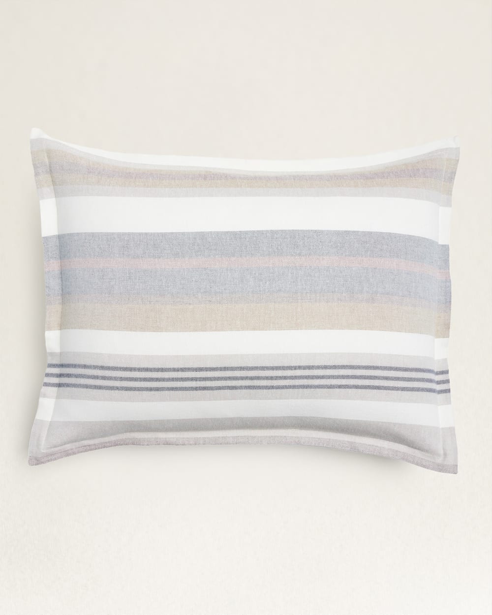 ALTERNATE VIEW OF CASCADE STRIPE COMFORTER SET IN TAN image number 4