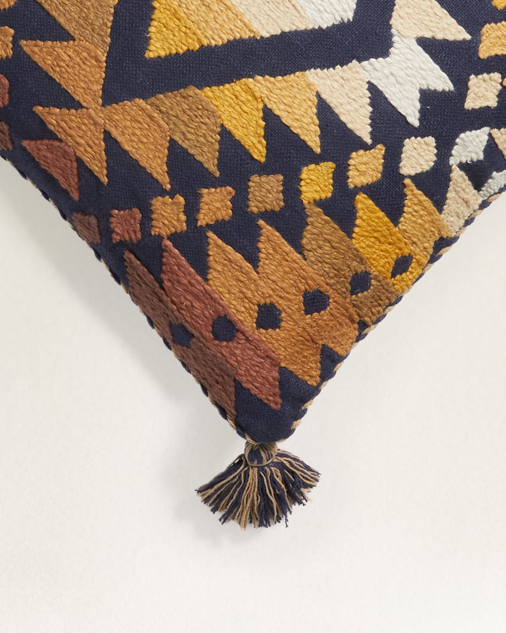 ALTERNATE VIEW OF MISSION TRAILS SQUARE PILLOW IN NAVY MULTI image number 2