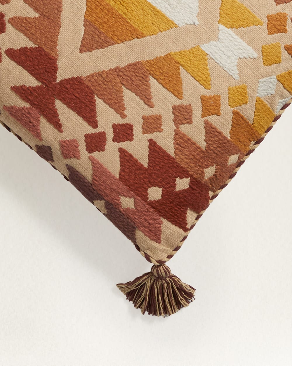 ALTERNATE VIEW OF MISSION TRAILS SQUARE PILLOW IN TAN MULTI image number 2