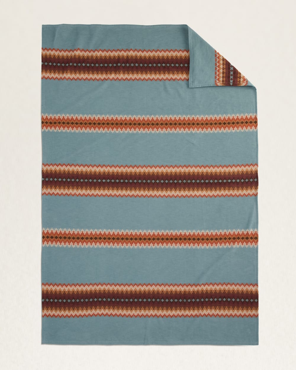 ALTERNATE VIEW OF LUNA MESA ORGANIC COTTON BLANKET IN SHALE image number 1
