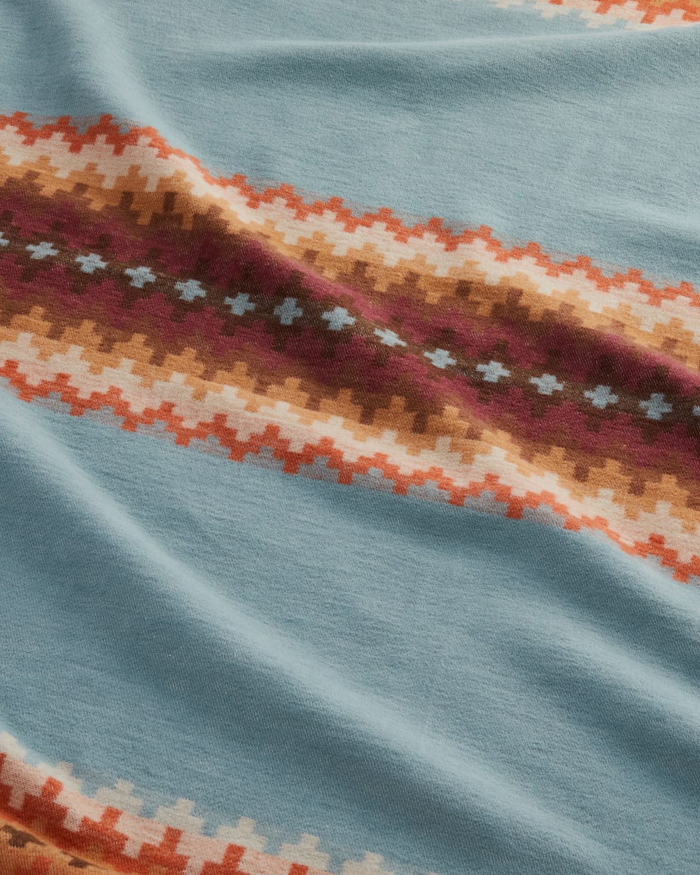 ALTERNATE VIEW OF LUNA MESA ORGANIC COTTON BLANKET IN SHALE image number 2