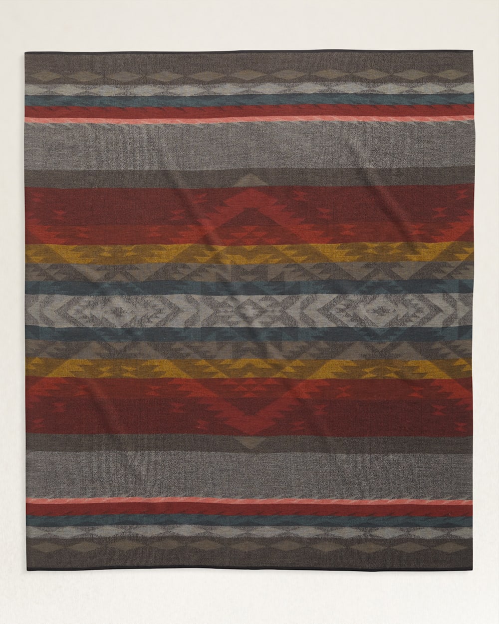 ALTERNATE VIEW OF BRIDGE CREEK KNIT THROW IN BLACK image number 2
