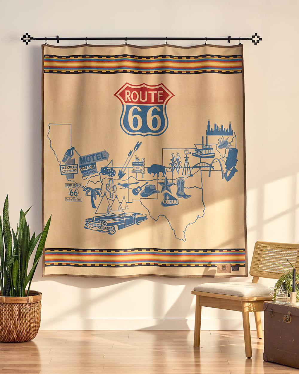 ROUTE 66 100TH ANNIVERSARY BLANKET IN MULTI image number 1