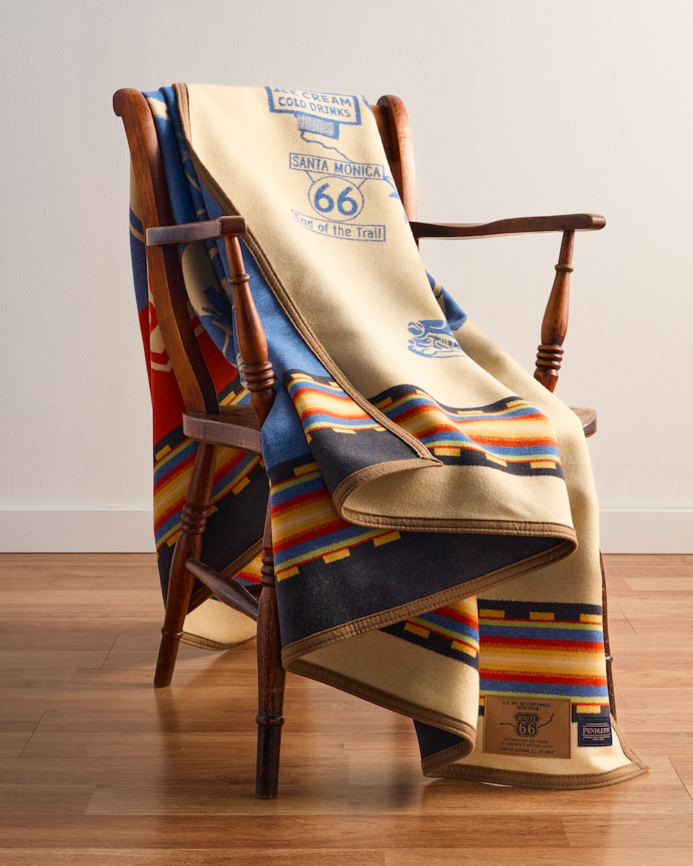 ALTERNATE VIEW OF ROUTE 66 100TH ANNIVERSARY BLANKET IN MULTI image number 6
