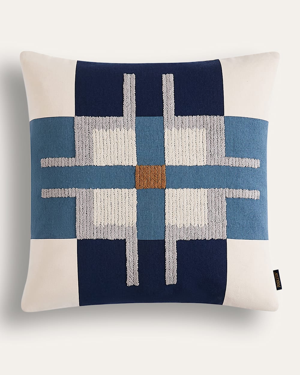 ALTERNATE VIEW OF SANTA CRUZ SQUARE PILLOW IN BLUE image number 2