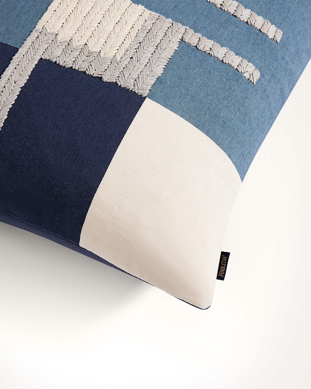 ALTERNATE VIEW OF SANTA CRUZ SQUARE PILLOW IN BLUE image number 3