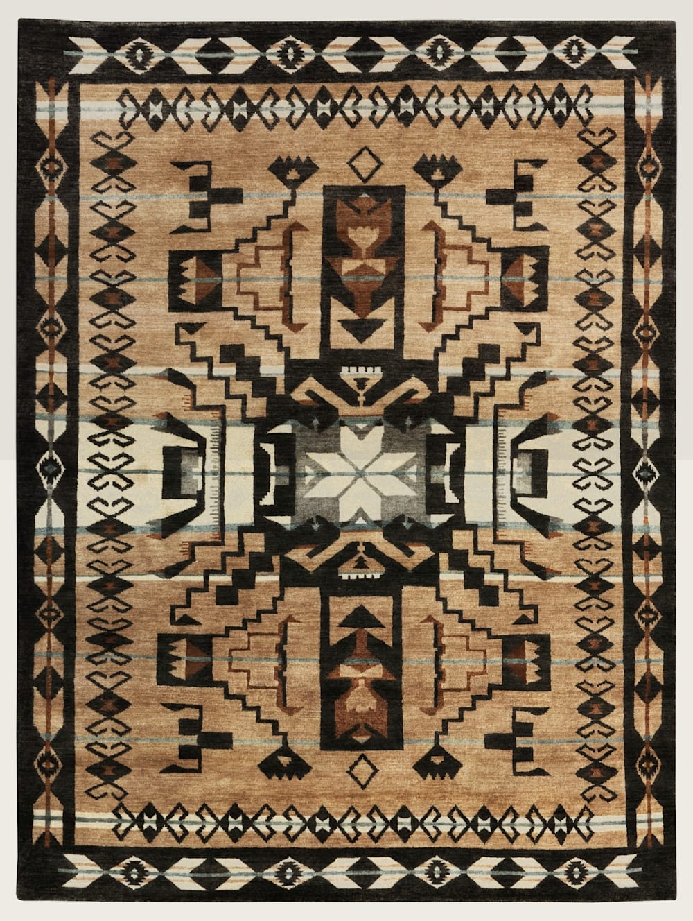 STORM FALCON RUG IN TAN/BLACK MULTI image number 1