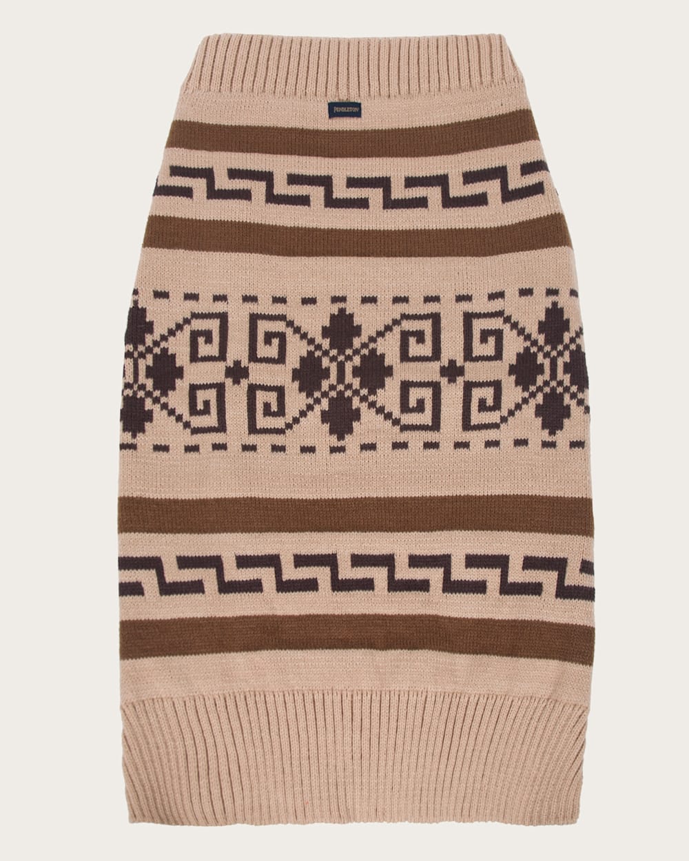 ALTERNATE VIEW OF WESTERLEY PET SWEATER IN TAN/BROWN image number 2