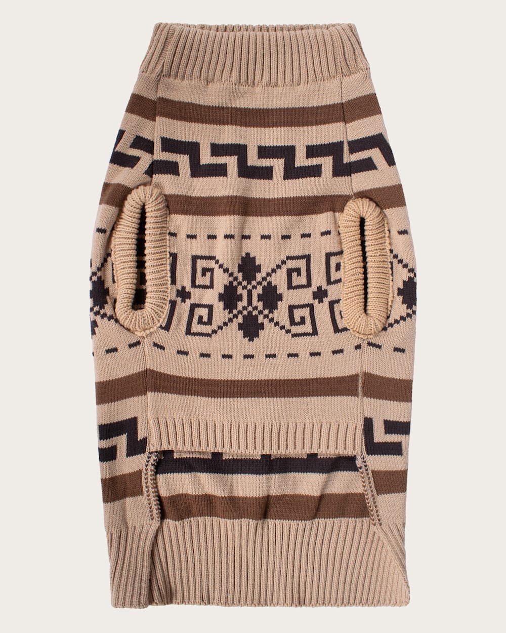 ALTERNATE VIEW OF WESTERLEY PET SWEATER IN TAN/BROWN image number 3