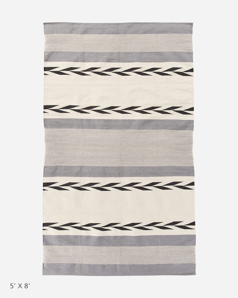 COTTON WOVEN DHURRIE RUG IN MOJAVE TWILL image number 1