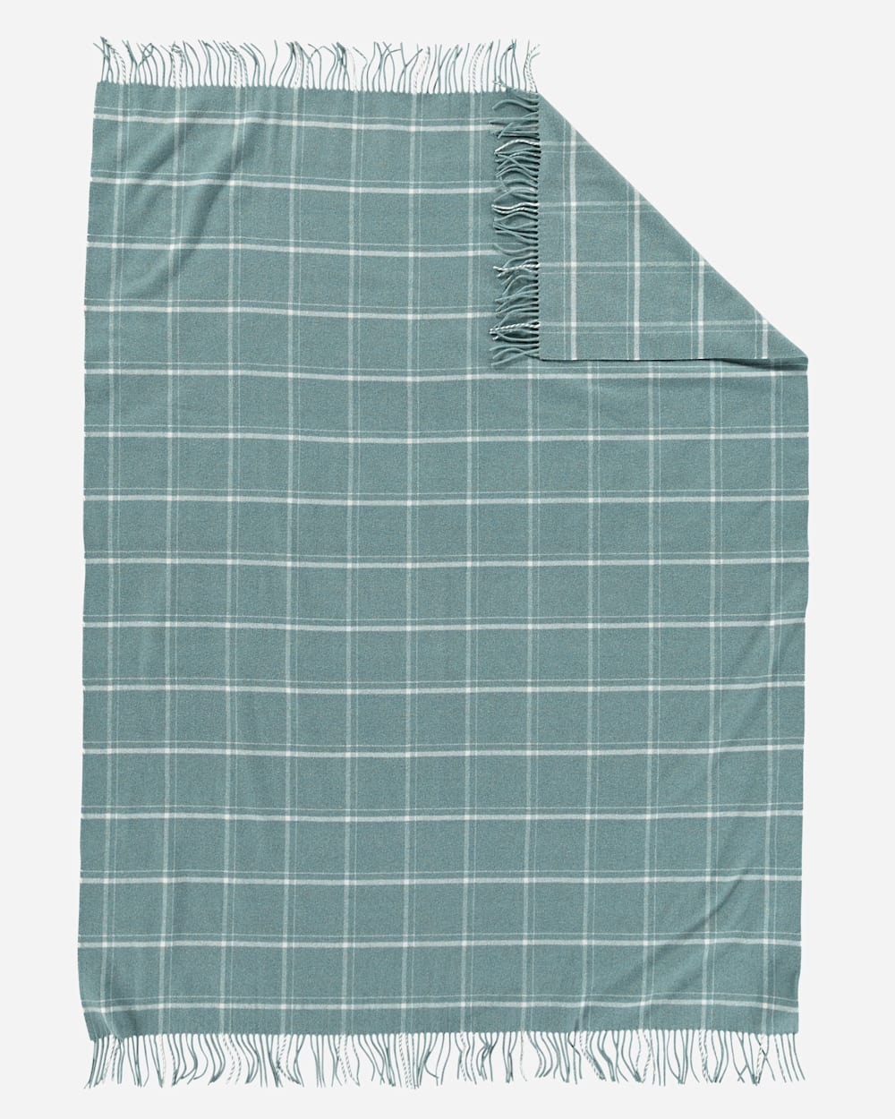 ADDITIONAL VIEW OF 5TH AVENUE WINDOWPANE MERINO THROW IN SHALE image number 2