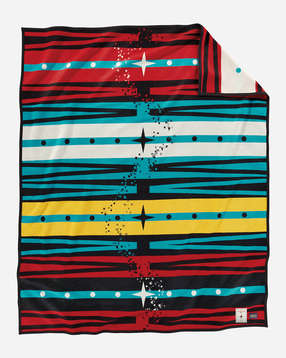 PATHWAY BLANKET IN BLACK MULTI image number 1