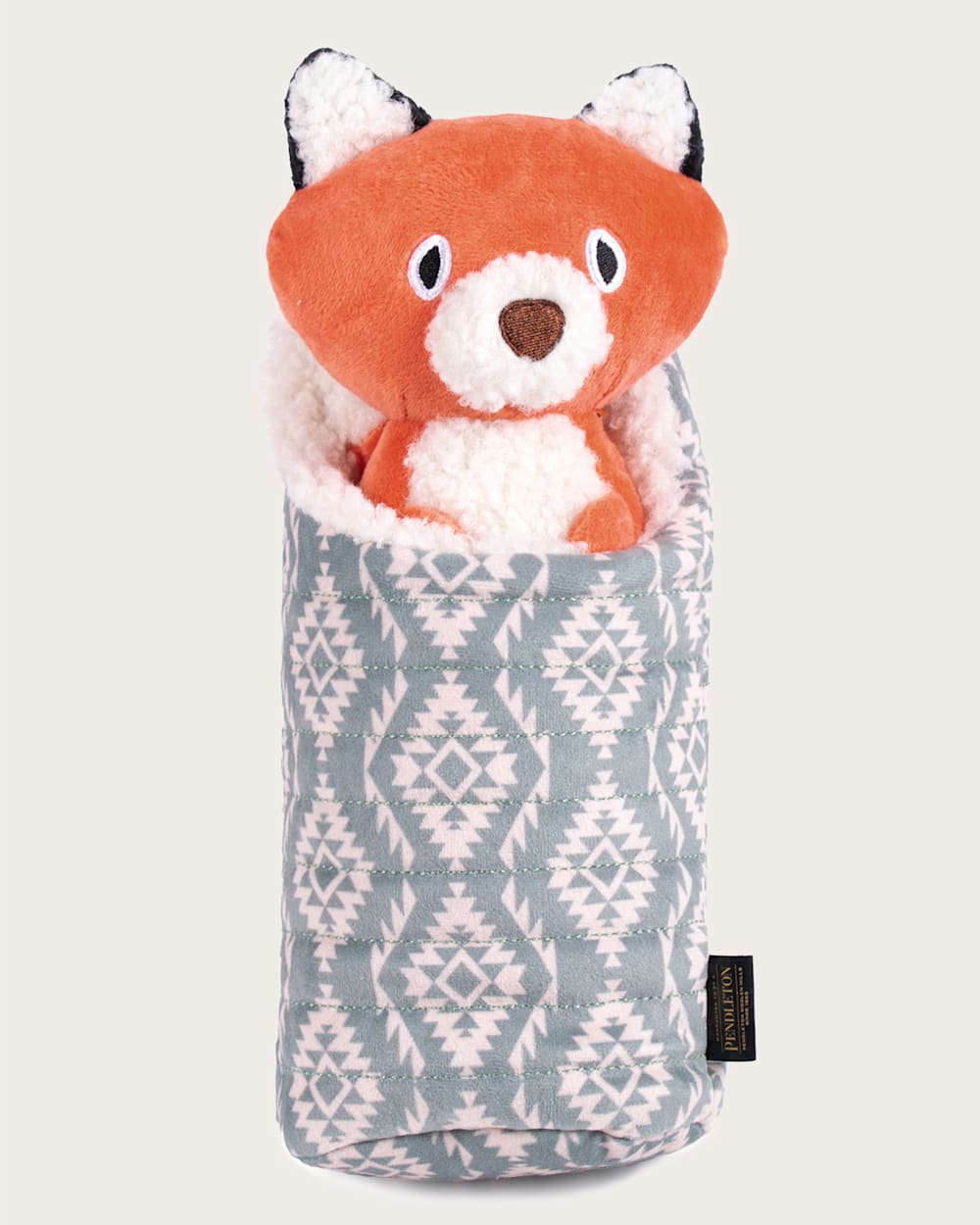 PET PLUSH CAMPING FOX TOY IN FOX image number 1