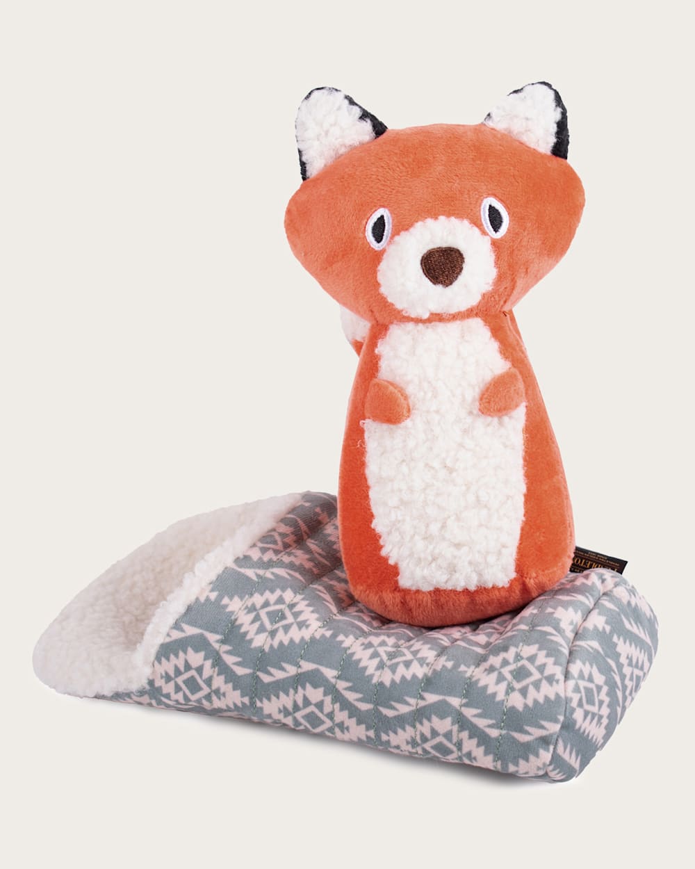 ALTERNATE VIEW OF PET PLUSH CAMPING FOX TOY IN FOX image number 2
