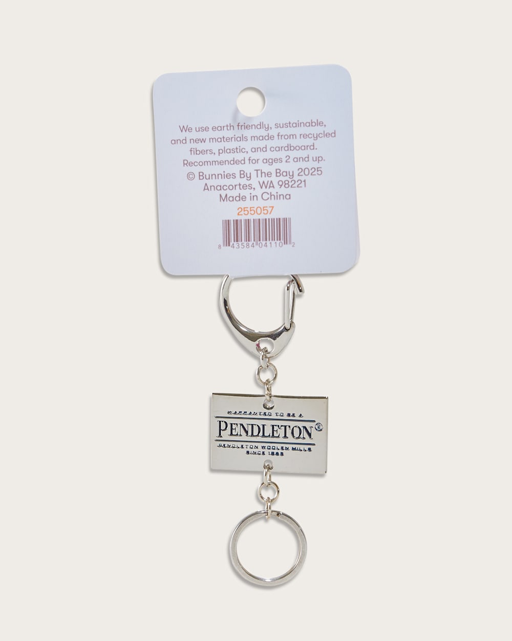 ALTERNATE VIEW OF PENDLETON KEY CHAIN IN SILVER image number 3