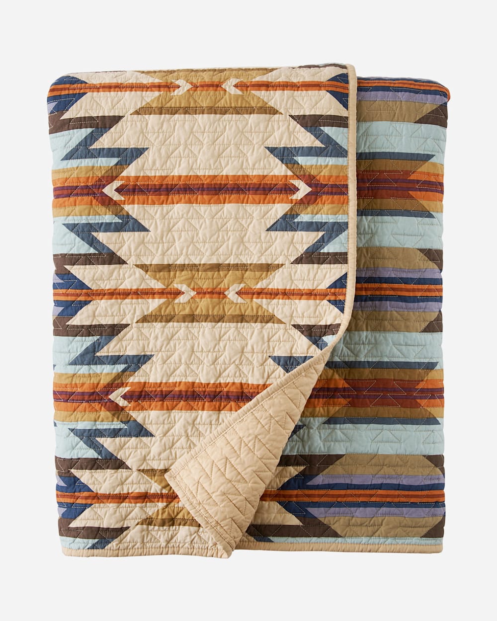 WYETH TRAIL COVERLET SET IN CAMEL image number 1