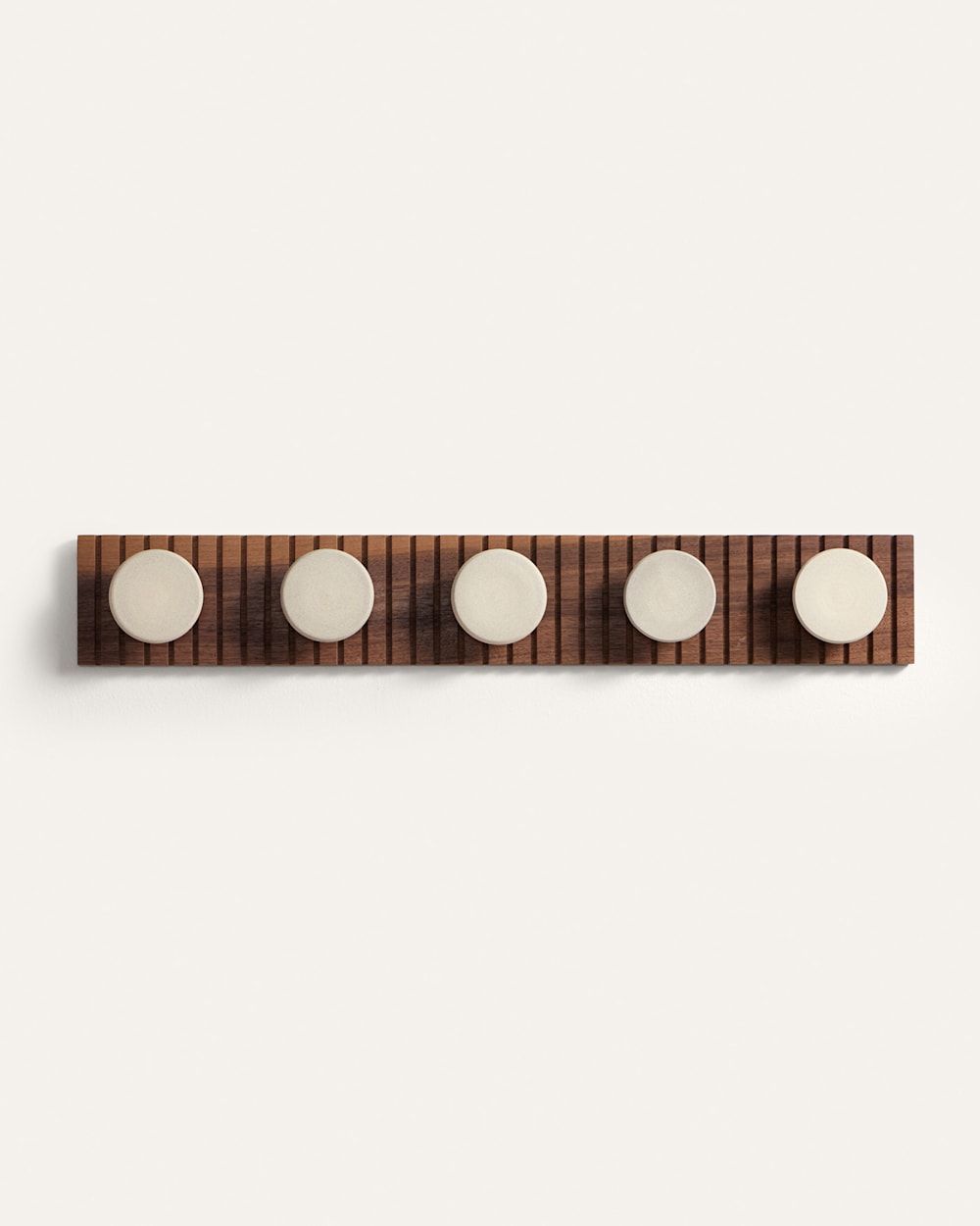ALTERNATE VIEW OF HANDMADE STONEWARE & WOOD COAT HANGER IN NATURAL image number 2