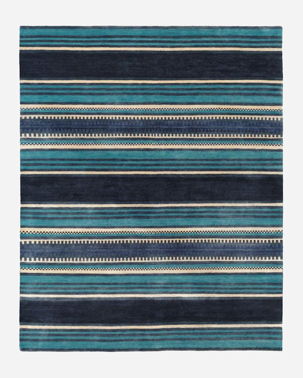 SERAPE STRIPE RUG IN BLUE image number 1