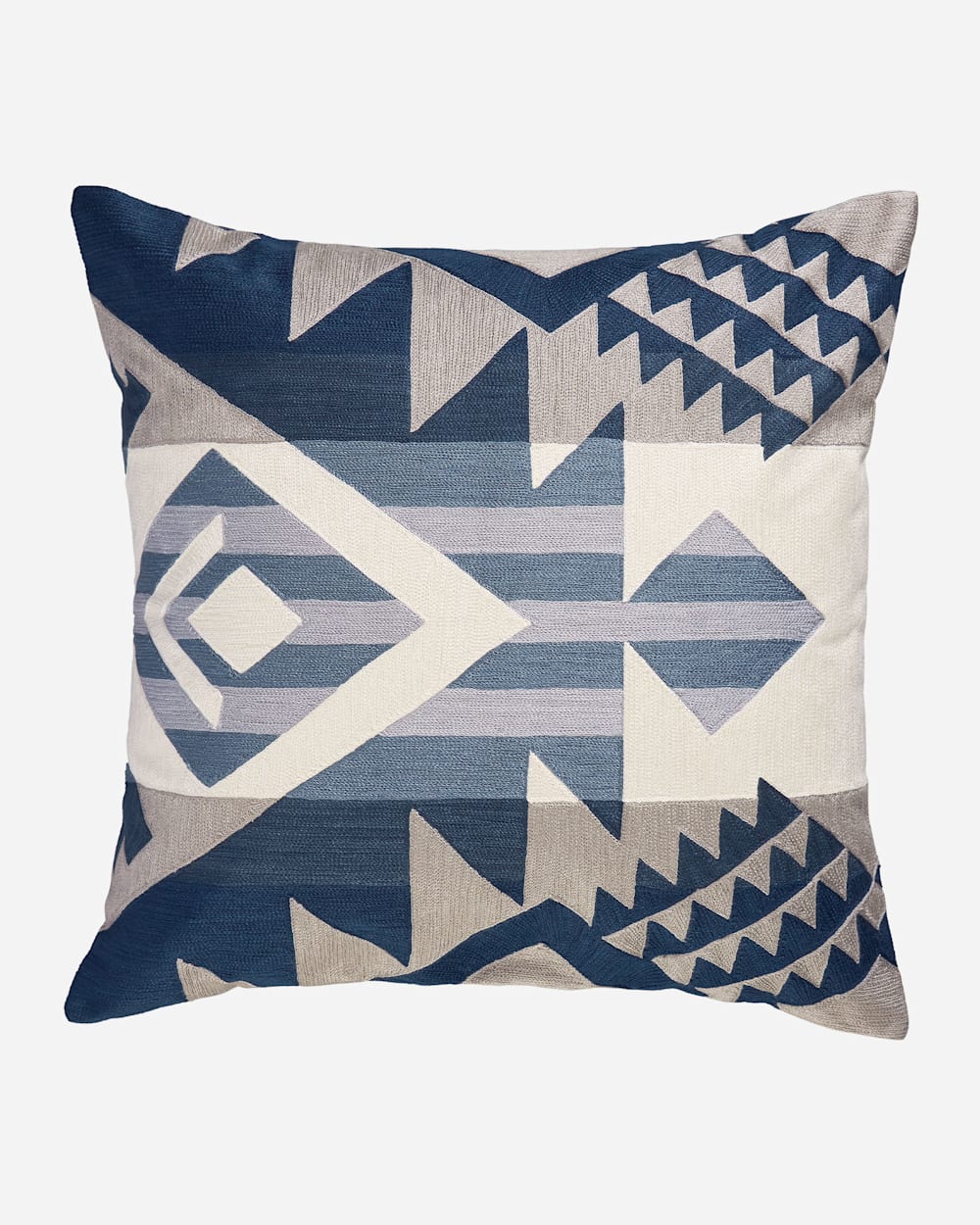 JOURNEY WEST CREWEL PILLOW IN VINTAGE INDIGO image number 1