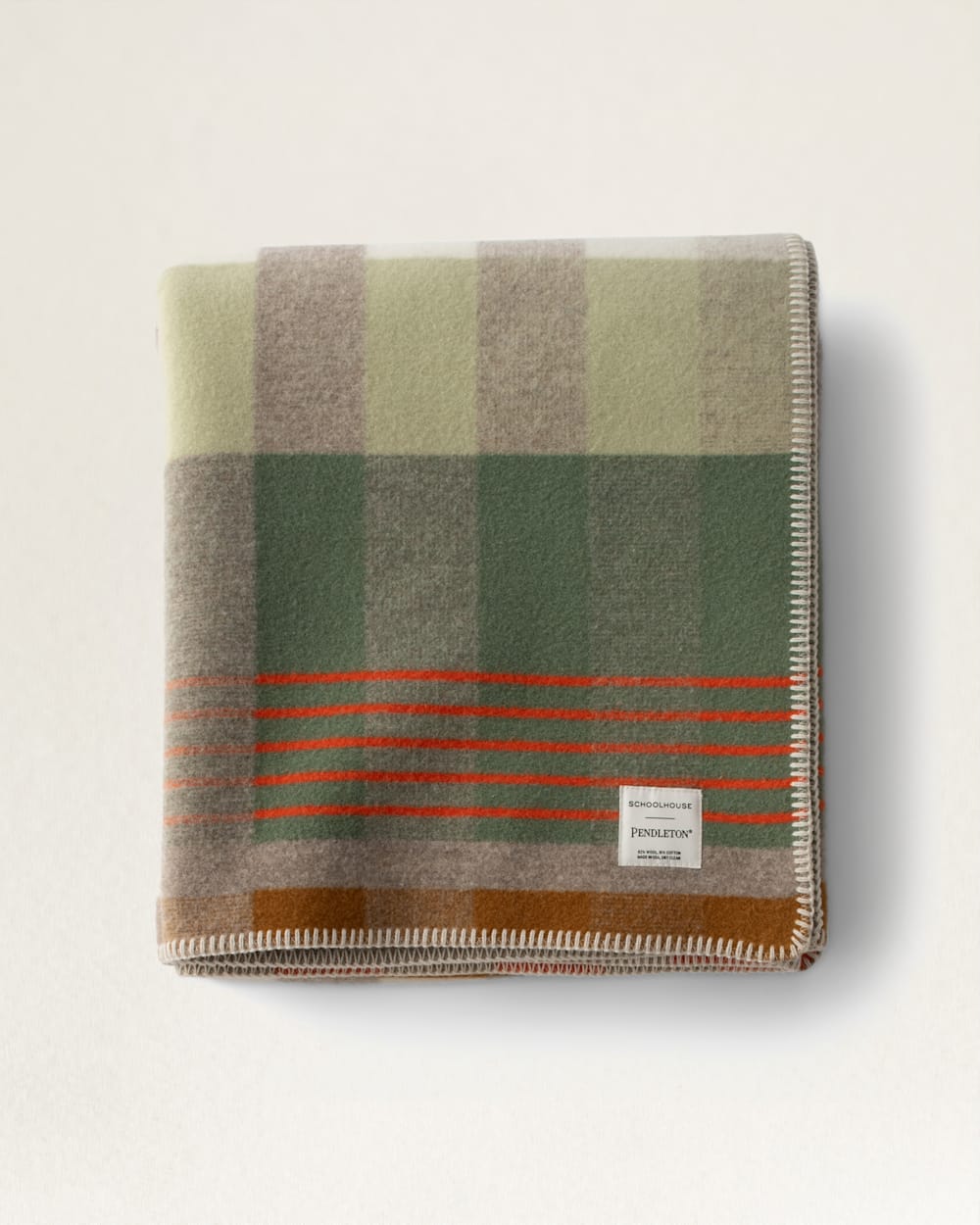 ALTERNATE VIEW OF SCHOOLHOUSE X PENDLETON BLANKET IN CANEBRAKE WINTERWOOD image number 5