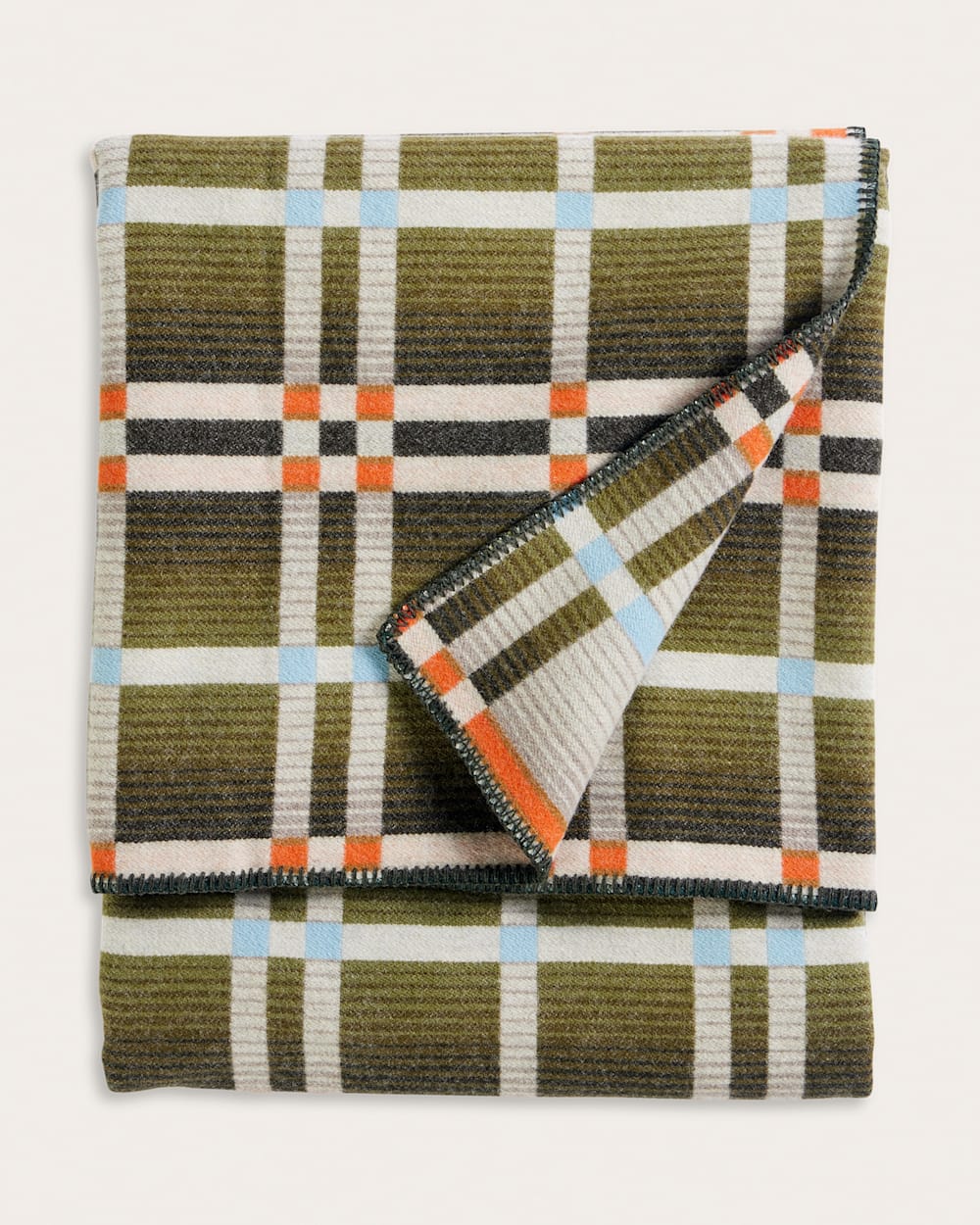 ALTERNATE VIEW OF FOUR SQUARE THROW IN SLIDE MOUNTAIN OLIVE image number 5