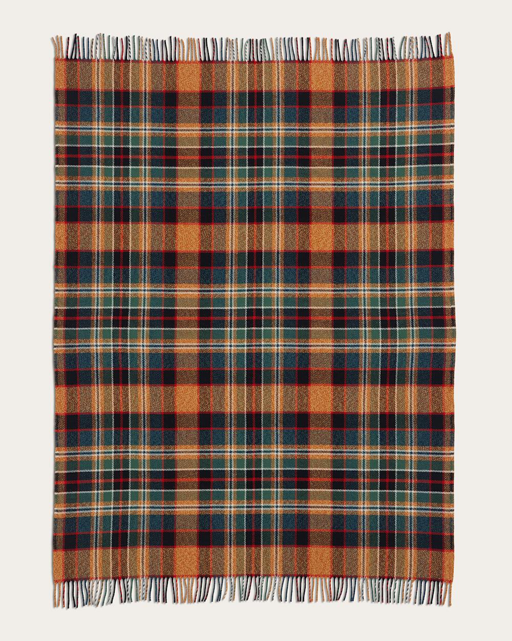 ALTERNATE VIEW OF FIRESIDE THROW IN SYCAMORE GOLD/GREEN image number 2