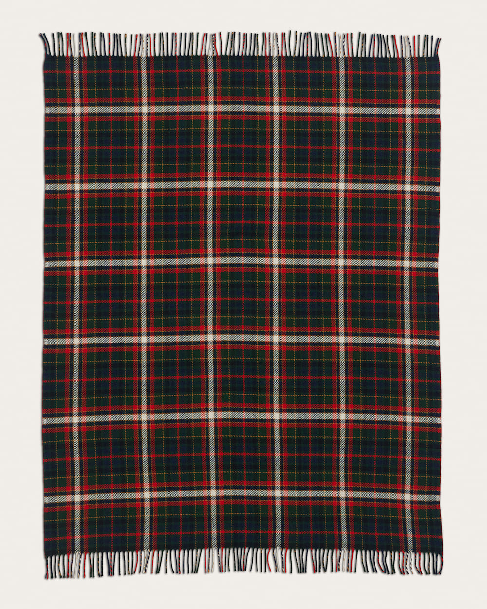 ALTERNATE VIEW OF FIRESIDE THROW IN LAUREL GREEN/RED image number 2