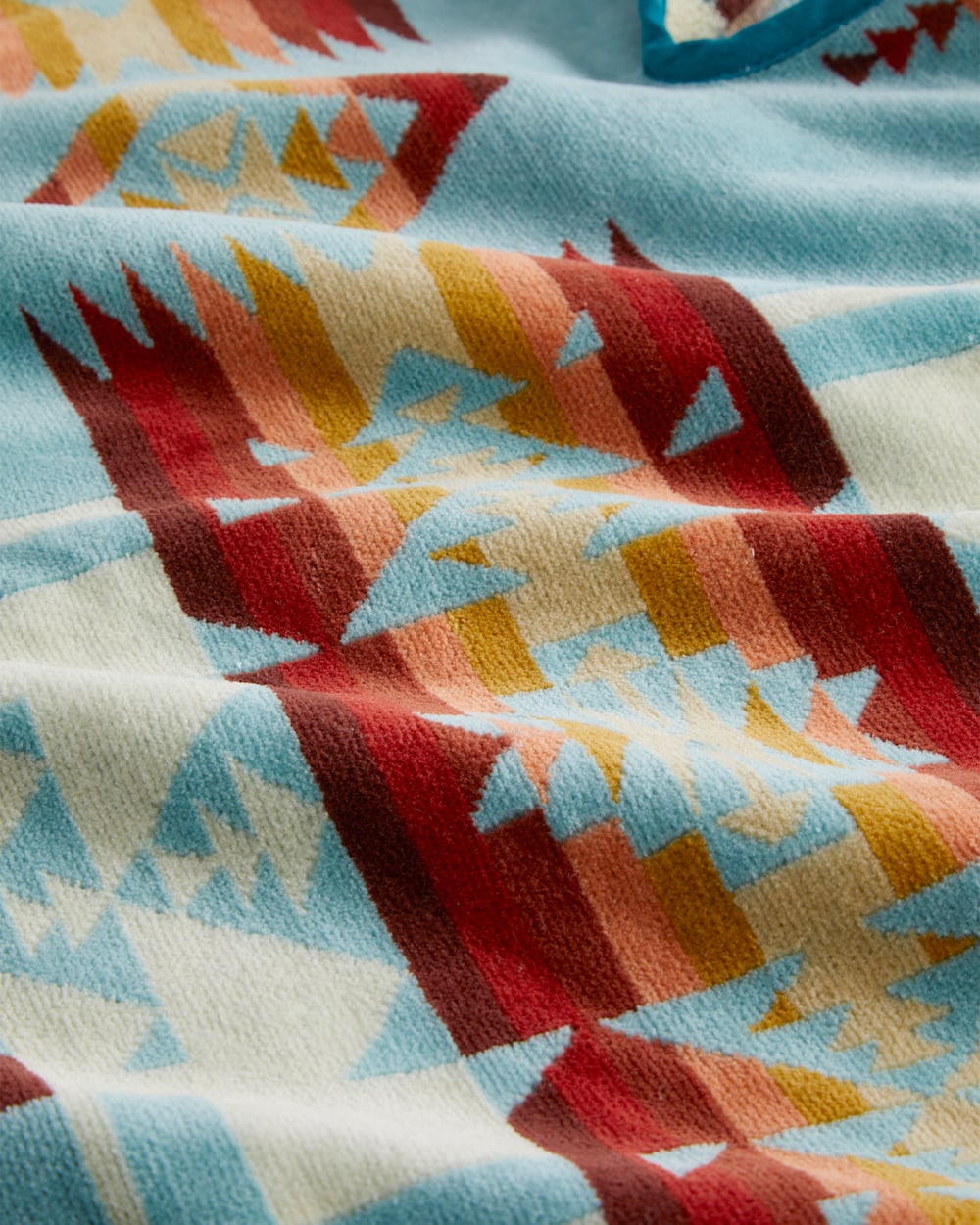 ALTERNATE VIEW OF CHIEF JOSEPH TWEEN HOODED TOWEL IN AQUA image number 2