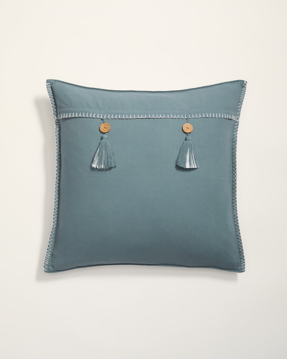 ALTERNATE VIEW OF HARDING EMBROIDERED SQUARE PILLOW IN SLATE image number 3