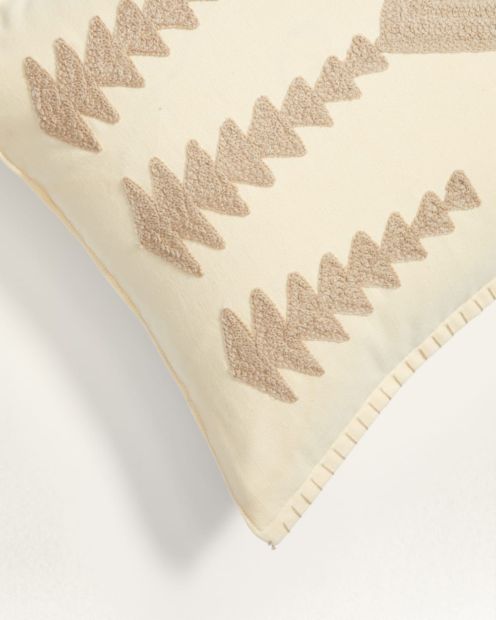 ALTERNATE VIEW OF HARDING EMBROIDERED HUG PILLOW IN IVORY image number 2