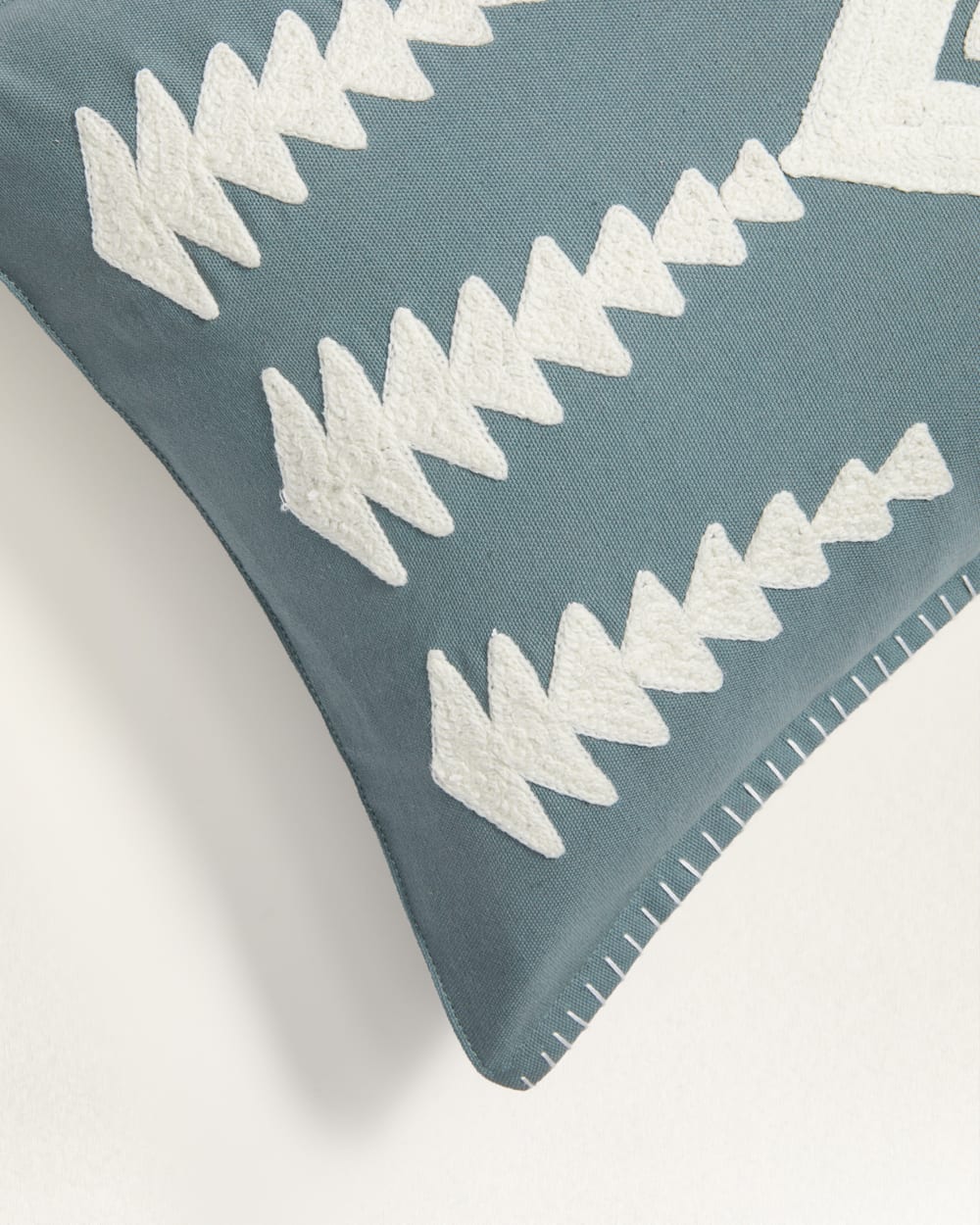 ALTERNATE VIEW OF HARDING EMBROIDERED HUG PILLOW IN SLATE image number 2