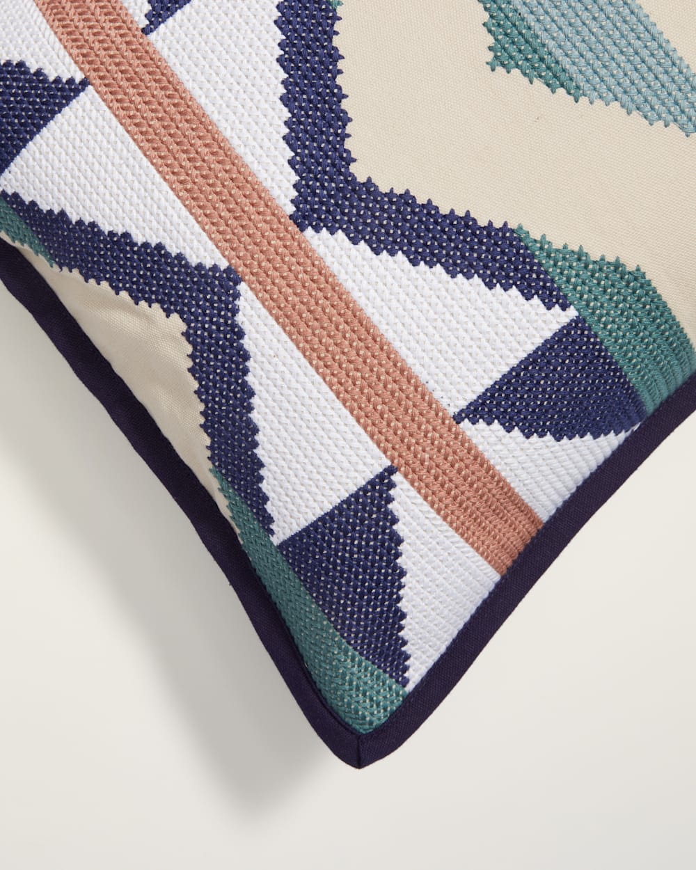 ALTERNATE VIEW OF MEDICINE BOW EMBROIDERED HUG PILLOW IN TAN/BLUE MULTI image number 2