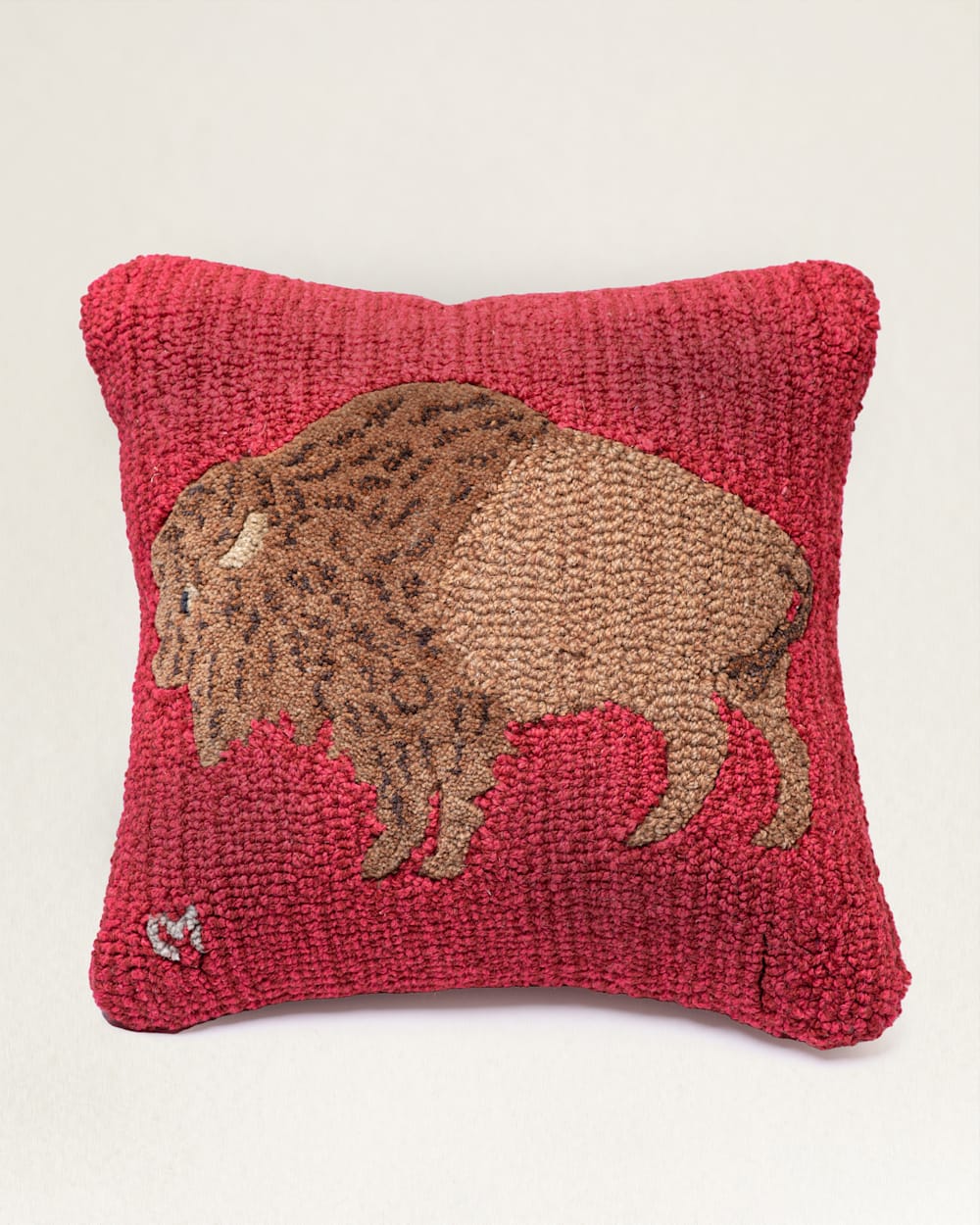 Shop Soft & Stylish Plush Buffalo Hooked Square Pillow