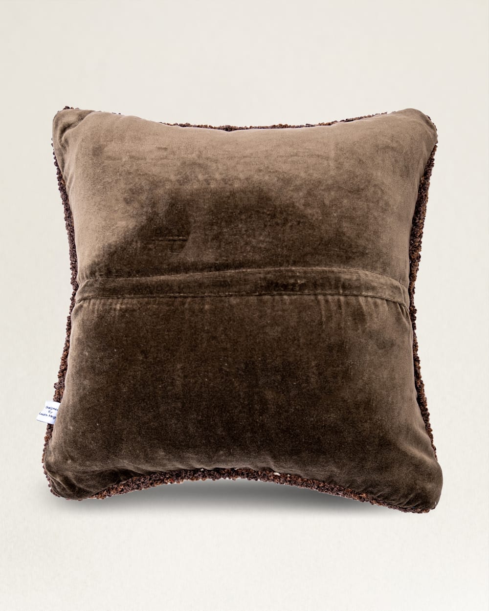 ALTERNATE VIEW OF COWPOKE BOOTS HOOKED SQUARE PILLOW IN BROWN/CREAM image number 2