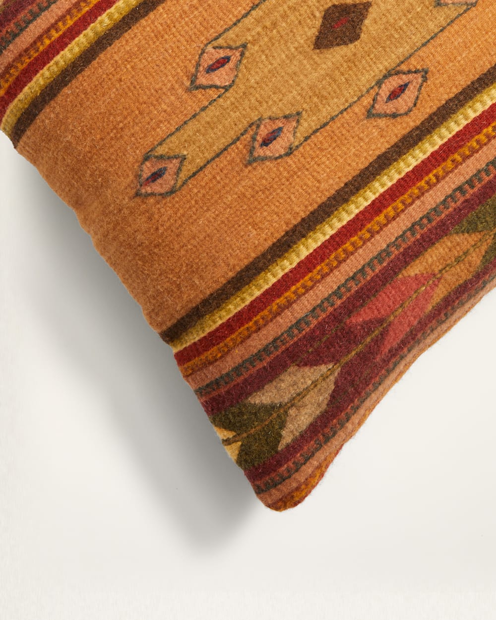 ALTERNATE VIEW OF CLAY CANYON SQUARE PILLOW IN RUST/BEIGE/BROWN image number 2