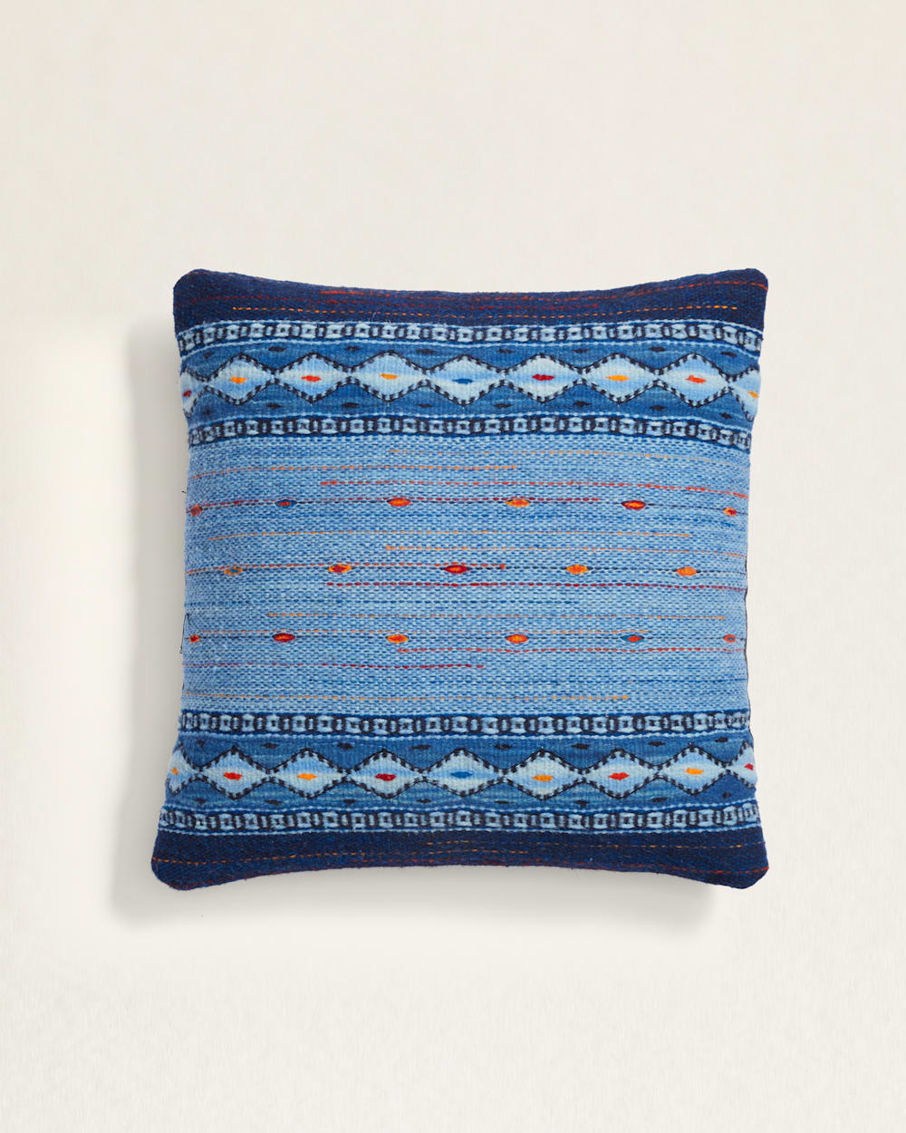 BLUE OCEAN SQUARE PILLOW IN BLUE image number 1