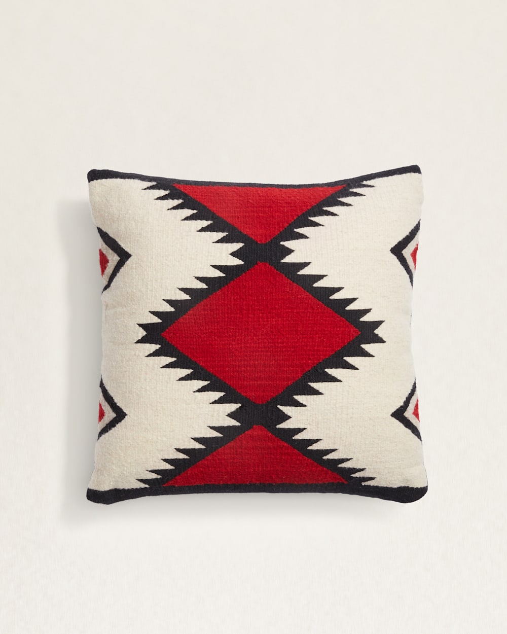 ZAPOTEC DIAMOND SQUARE PILLOW IN RED/BLACK image number 1