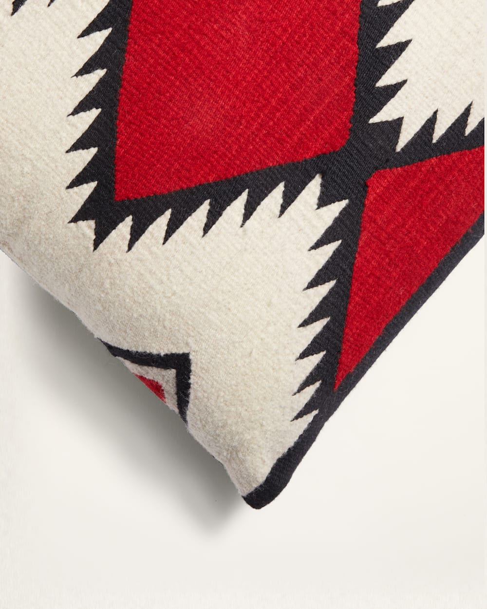ALTERNATE VIEW OF ZAPOTEC DIAMOND SQUARE PILLOW IN RED/BLACK image number 2