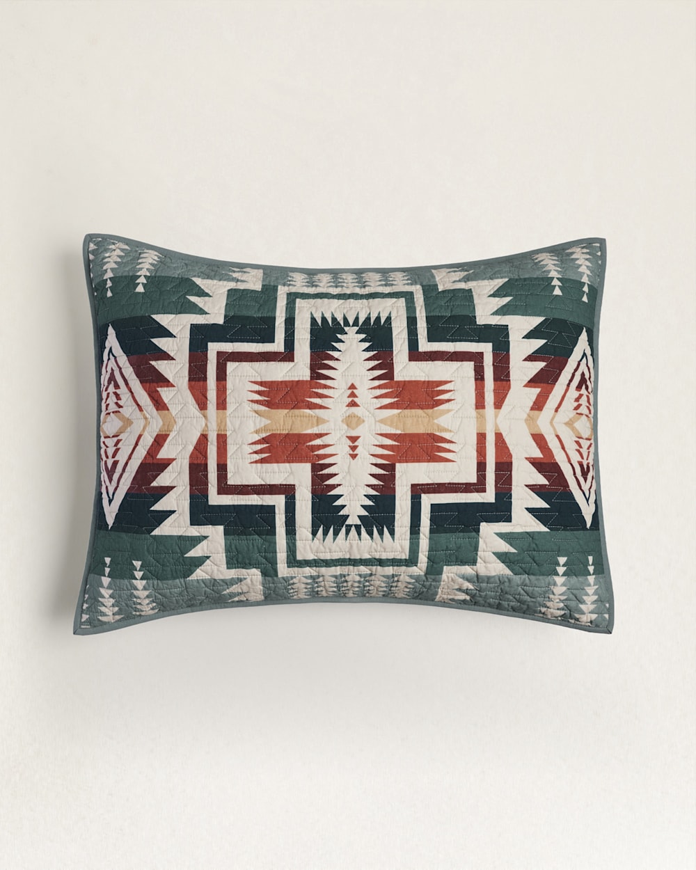 ALTERNATE VIEW OF HARDING STAR PRINTED COVERLET SET IN DEEP ATLANTIC image number 3