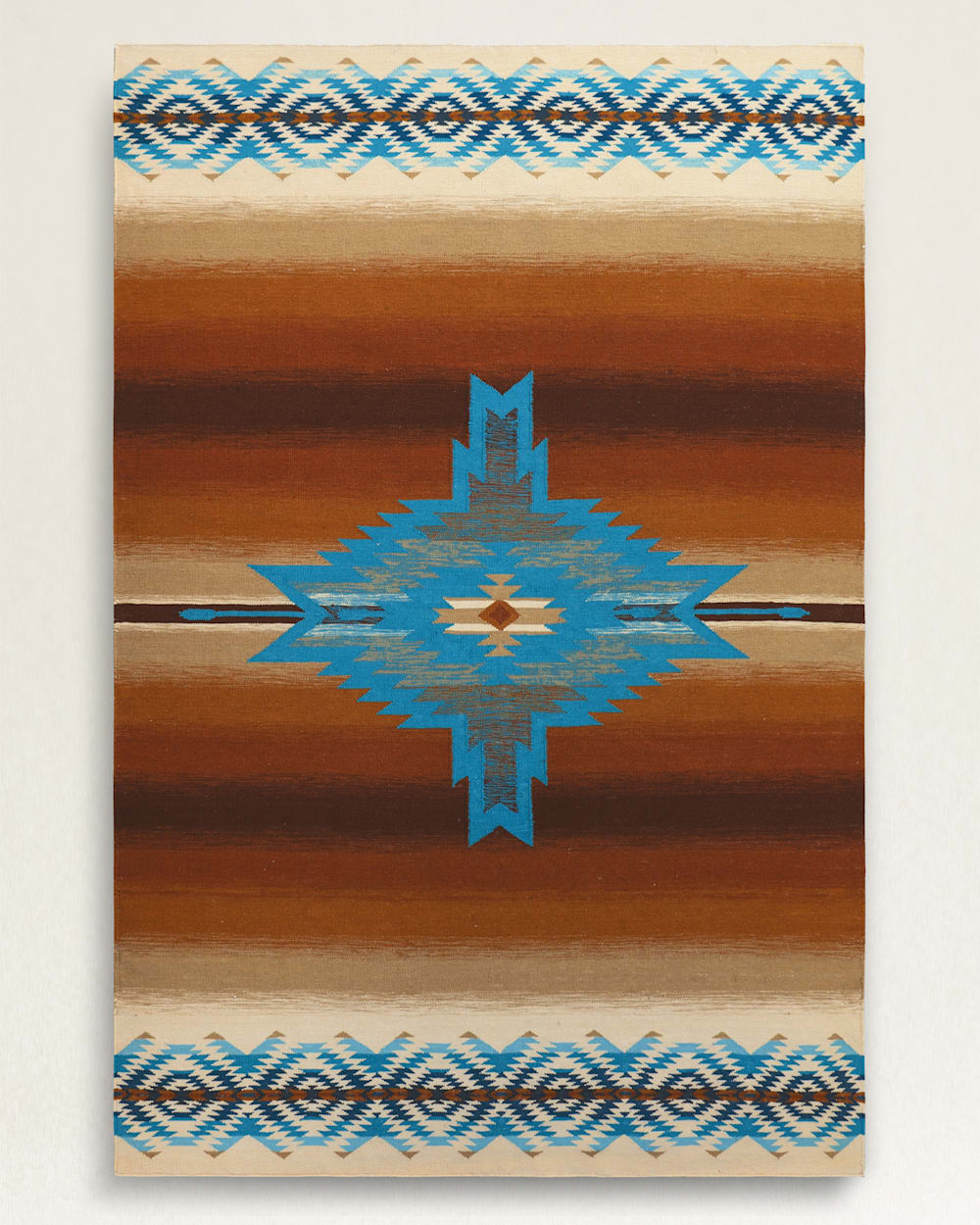 ALTERNATE VIEW OF PAGOSA SPRINGS RUG IN RUST/TURQUOISE image number 3