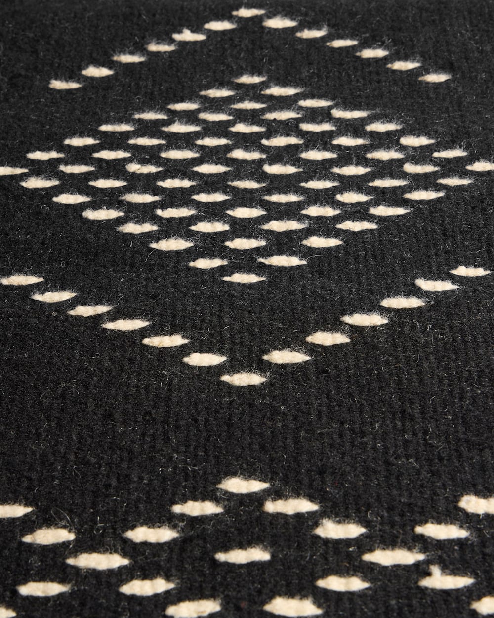 ALTERNATE VIEW OF MIL DIAMONDS RUG IN BLACK/IVORY image number 3
