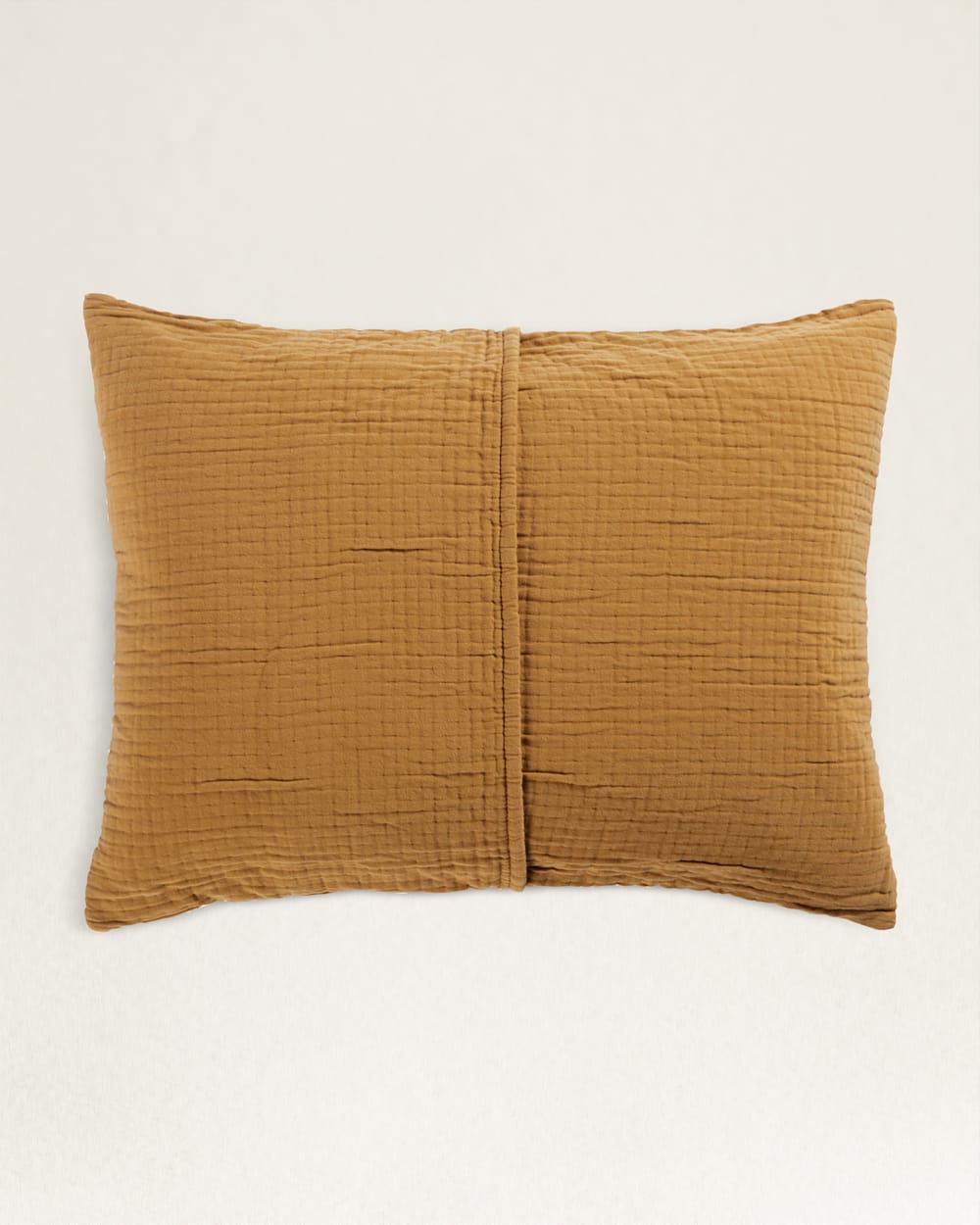 ALTERNATE VIEW OF HARDING STAR COTTON MATELASSE SHAM IN OCHRE image number 3