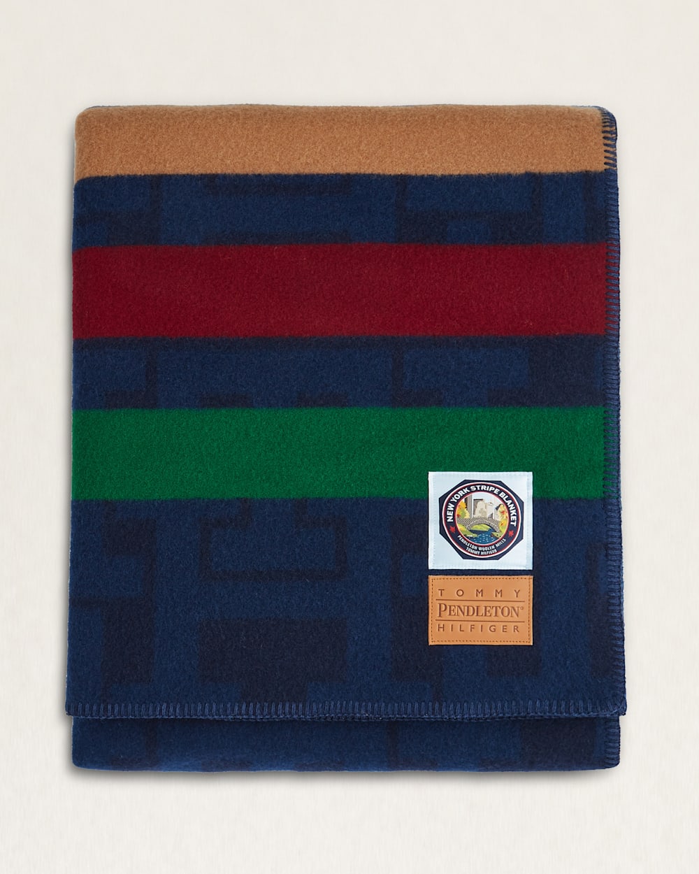 TOMMY X PENDLETON MONOGRAM BLANKET IN NEW YORK STRIPE image number 1